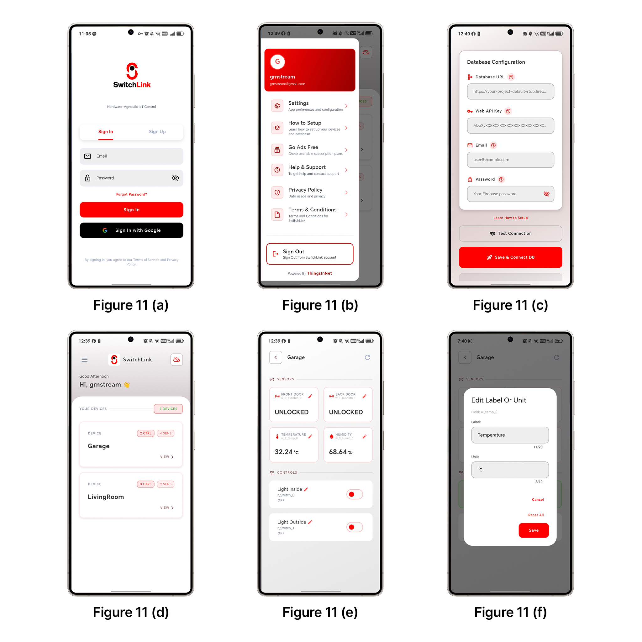 Mobile app overview screenshots